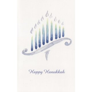 Grusskarte Happy Hanukkah mit runden Ecken