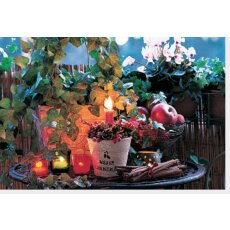 Grußkarte Merry Christmas Garten-Arrangement mit...