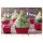 WeihnachtsPOSTkarte Cupcake Tannenbaum Merry XMas mit Glitzer