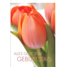 Geburtstagskarte Tulpen Orange