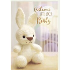 A4 XXL Glückwunschkarte Geburt Hello lovely little Baby