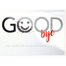 A4 XXL Abschiedskarte GOOD bye - Alles Gute für die Zukunft