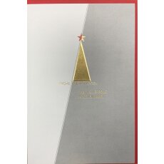 Weihnachtskarte Viel Erfolg im neuen Jahr grau gold