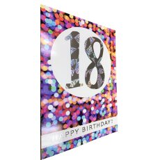 A4 XXL Glückwunschkarte zum 18. Geburtstag mit Holografiefolie