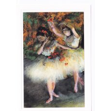 Kunstkarte Edgar Degas Zwei Tänzerinnen auf der Bühne