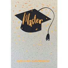Glückwunschkarte zum Master - Natur-Karton