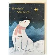 Weihnachtskarte - Himmlische Weihnachten Eisbären