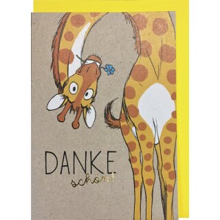 Dankkarte lustige Giraffe