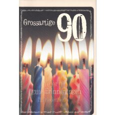 Geburtstagkarte zum 90. Geburtstag - Grossartige neunzig