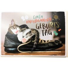 Geburtstagskarte Entspannter Geburtstag Katze