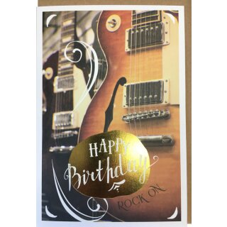 Geburtstagskarte Rock on E-Gitarren