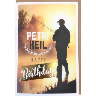 Geburtstagskarte Petri Heil