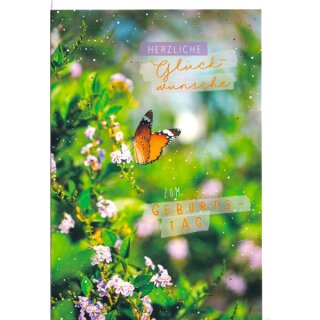 Geburtstagskarte Schmetterling Monarchfalter