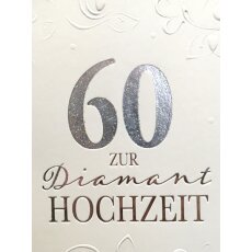 Glückwunschkarte Diamant Hochzeit 60. Hochzeitstag Ornamente