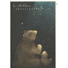 Trauerkarte Kind - Bären unterm Sternenzelt
