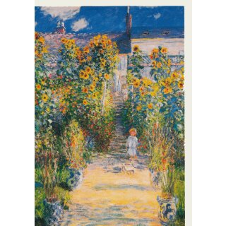 Kunstkarte Monet: Garten in Vétheuil