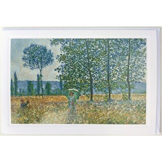 Kunstkarte Monet: Felder im Frühling, 1887 (Ausschnitt)